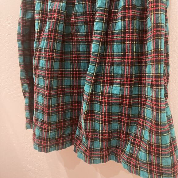Vintage Gymboree Green & Red Plaid Cord Dress - Picture 4 of 9